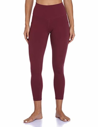 Colorfulkoala Women's High Waisted Yoga Pants 7/8 Length Leggings with Pockets (S, Army Green Camo)