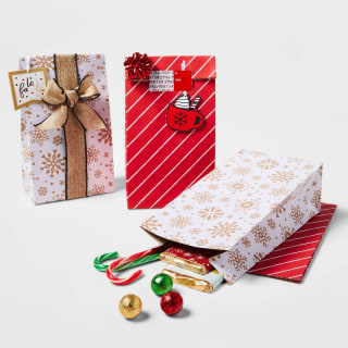 Wondershop Snowflake and Stripes Treat Bags (Set of 6)