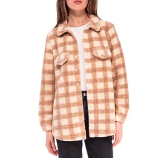 Plaid Teddy Shacket