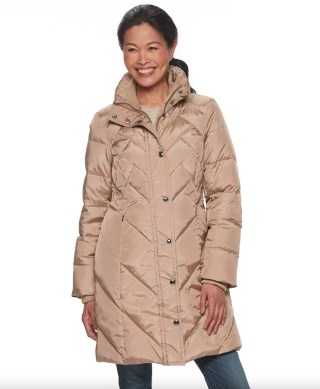 Women's TOWER by London Fog Faux-Fur Hood Down-Fill Coat