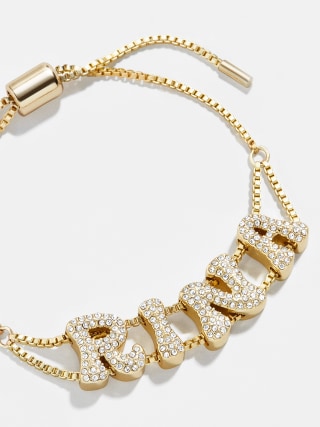 Custom Slider Bracelet: Retro Gold Pav?