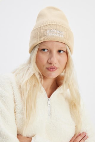Ecru Girlfriend Recycled Beanie