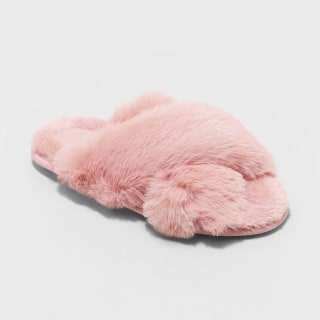 Stars Above Women's Paris Crossband Fur Slide Slippers