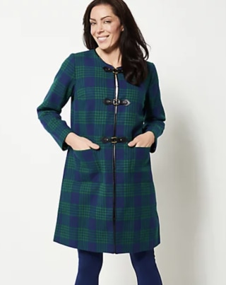 Novelty Plaid Coat