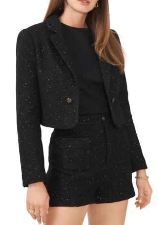 Metallic Crop Blazer