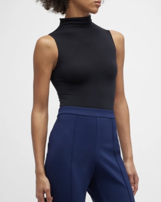 Ballet Sleeveless Mockneck Bodysuit
