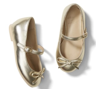 Metallic Bow Ballet Flat