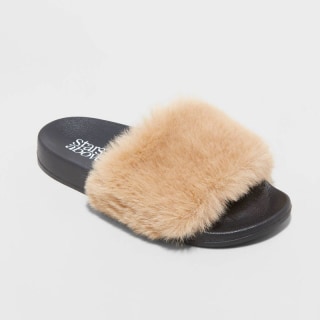 Stars Above Women's Annika Single Band Fur Slide Slippers