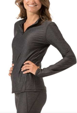 Threads 4 Thought Keva Quarter-Zip Mock-Neck Base Layer Top