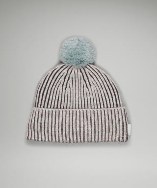 Textured Fleece-Lined Knit Beanie