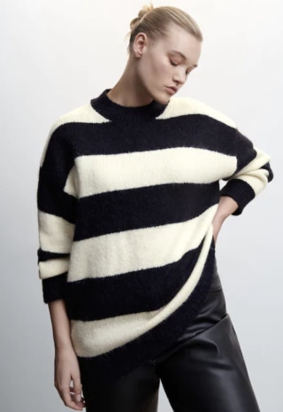 Oversized striped sweater