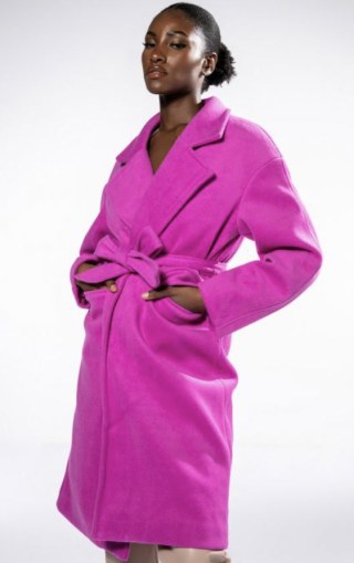 Happy Hour Wool-like Trench Coat