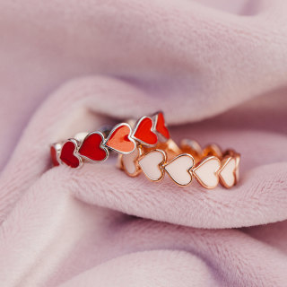 Pura Vida Love Hearts Band Ring