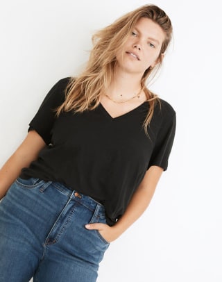 Whisper Cotton V-Neck Tee