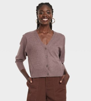 Fine Gauge Ribbed Cardigan