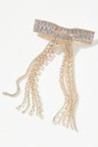 Anthropologie Beaded Bow Hair Clip