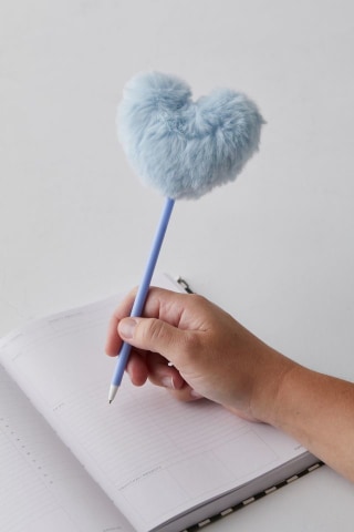 Urban Outfitters Fuzzy Heart Pen