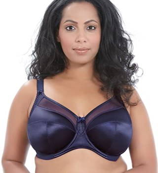 GODDESS Women's Plus Size Keira Underwire Banded Bra, Ink, 34O