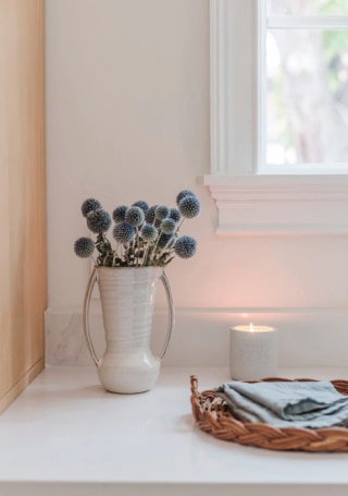 Blue Dried Echinops Globe Thistles - 16-22"