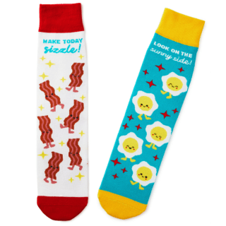 Bacon and Eggs Better Together Funny Crew Socks