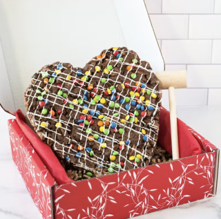 Heart Shaped Chocolate Pizza with Mallet