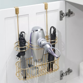 Over Cabinet Door Hair Care & Styling Tool Storage Basket