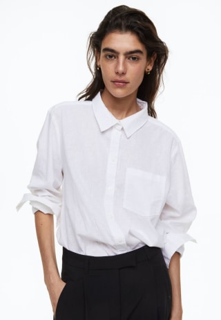 Linen-Blend Shirt