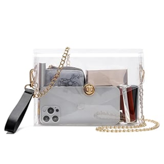 MOETYANG Clear Purse Stadium Approved for Women, Small Clear Crossbody Bag Fashion, Cute See Through Clutch Mini Shoulder Bag