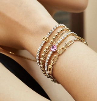 Initial Tennis Bracelet