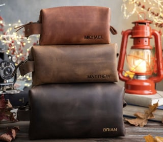 Leather Toiletry Bag