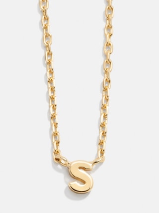 18K Gold Mini Initial Necklace
