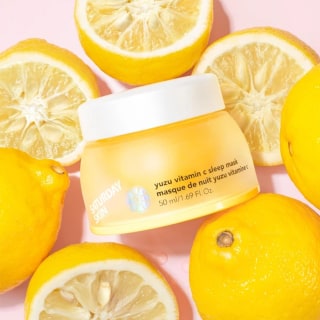 Saturday Skin Yuzu Vitamin C Sleep Mask Retinol Niacinamide Face Moisturizer Brightening Sleeping Overnight Mask, Korean beauty, Vegan Smooth Skin and Reduce Wrinkles Ideal for All Skin Types (1.69 Fl. Oz. (50ml))