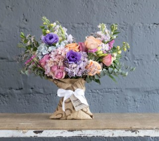 Just Right Burlap Wrapped Bouquet