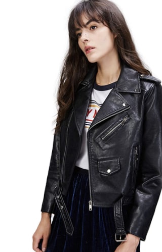 Faux Leather Motorcycle Jacket