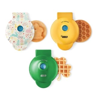 Dash Spring Mini Waffle Set of 3, Bunny, Shamrock and Honeycomb Web Waffle