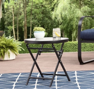 Frosted Round Folding Table