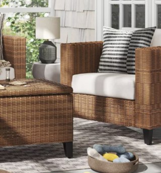 Striped Outdoor Throw Pillow