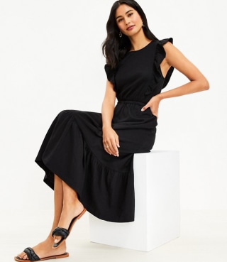 Ruffle Tiered Midi Dress