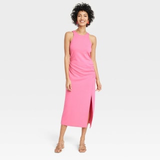 Women's Sleeveless Ruched Ponte Dress - A New Day