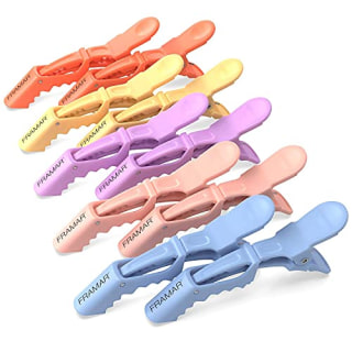 FRAMAR Pastel Alligator Hair Clips 10 Pack - Professional Alligator Clips For Hair, Hair Clips For Styling, Hair Styling Clips, Aligator Clips, Salon Hair Clips, Plastic Hair Clips, Gator Clips