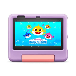 Amazon Fire 7 Kids tablet, ages 3-7. Top-selling 7" kids tablet on Amazon - 2022. Set time limits, age filters, educational goals, and more with parental controls, 16 GB, Purple