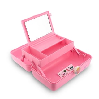 Caboodles On-The-Go Girl Hot Pink Sparkle Jellies Vintage Case, 1 Lb