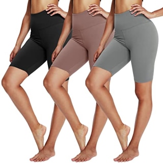 YOLIX 3 Pack Buttery Soft Biker Shorts for Women - 8" High Waisted Yoga Workout Athletic Sports Shorts