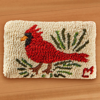Cardinal Hooked Pillow