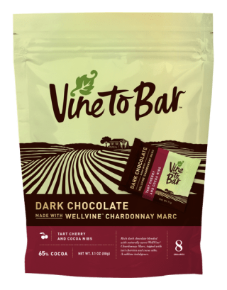 8-Count Tart Cherry And Cocoa Nibs Dark Chocolate Tasting Squares