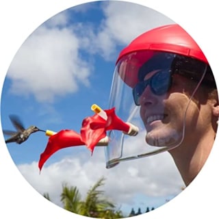 Wearable Hummingbird Feeder - Hummingbird mask Feeder | Handheld Hummingbird Feeders for Hat &amp; Hand | Mask Bird Feeder Outdoor Wearable Hummingbird Feeder,1PC (2 Feeding Ports)