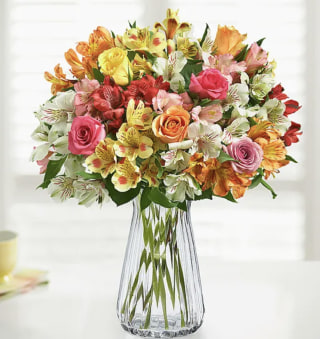 Roses & Peruvian Lilies