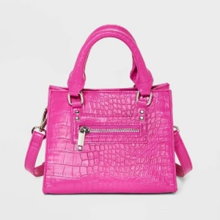 Crocodile Print Mini Structured Crossbody Bag - Wild Fable(TM) Pink