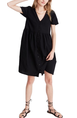 Madewell V-Neck Button Mini Dress