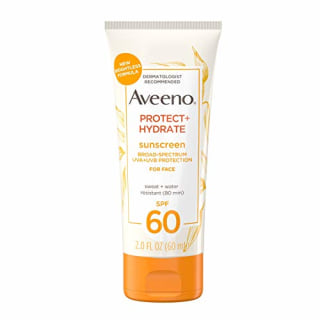 Aveeno Protect + Hydrate Moisturizing Face Sunscreen Lotion With Broad Spectrum Spf 60 &amp; Prebiotic Oat, Weightless &amp; Refreshing Feel, Paraben-free, Oil-free, Oxybenzone-free, 2.0 ounces